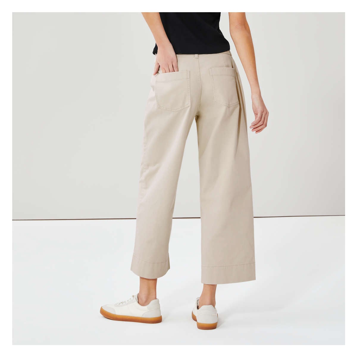 High Rise Pant in Light Taupe from Joe Fresh